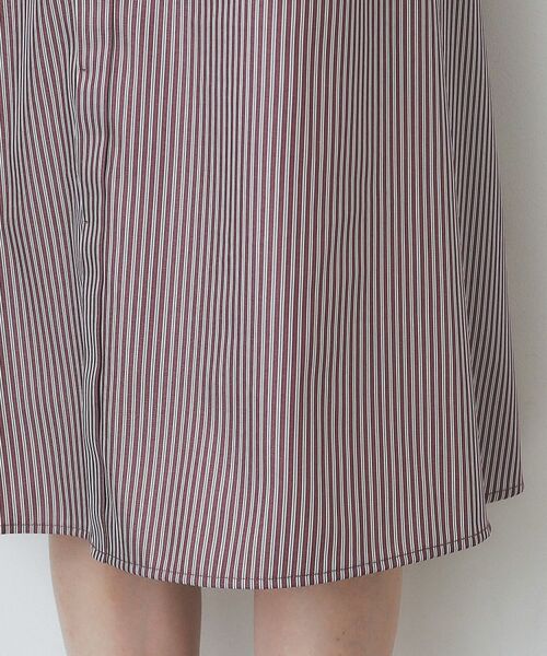 index / インデックス ミニ丈・ひざ丈ワンピース | 《XS-LLサイズ》マルチストライプシャツワンピース【洗濯機洗い可/イージーアイロン/防シワ】 | 詳細24