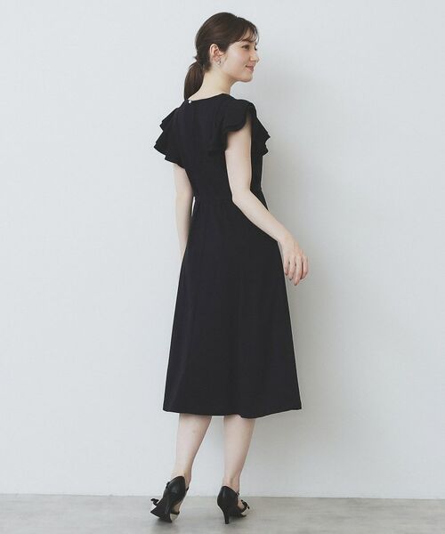 index / インデックス ミニ丈・ひざ丈ワンピース | 《5色展開/S-LLサイズ》シルケットVネックフレアワンピース【接触冷感/UVケア/洗濯機洗い可】 | 詳細27