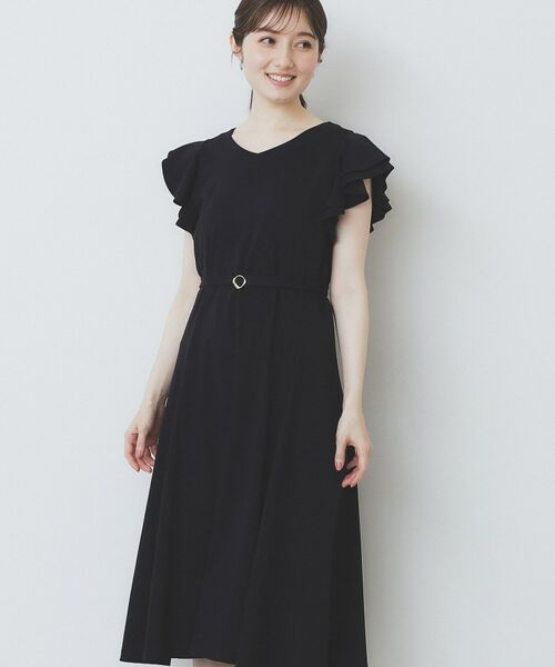 St.cecilia ジレワンピース 38 黒 Vネック 日本製　ゆったりめ CELERI ワンピース Vネック : ZOZOTOWN Yahoo!店 - 通販 - Yahoo