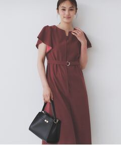 index / インデックス ミニ丈・ひざ丈ワンピース | 《S-3Lサイズ》フリルスリーブワンピース【洗濯機洗い可】