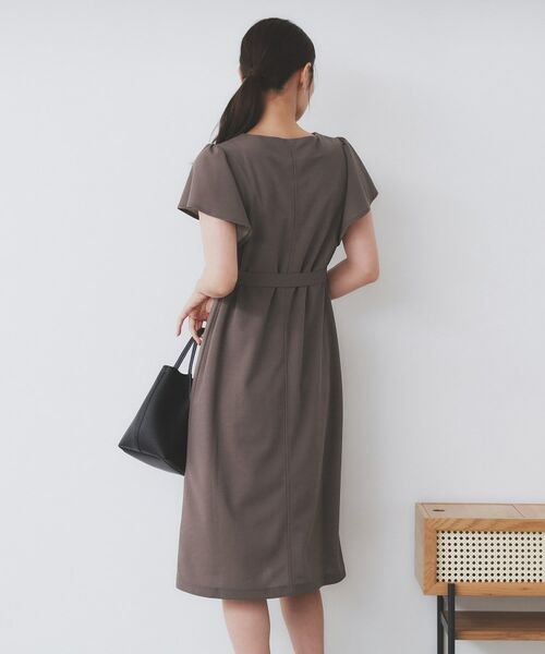 index / インデックス ミニ丈・ひざ丈ワンピース | 《S-3Lサイズ》フリルスリーブワンピース【洗濯機洗い可】 | 詳細1