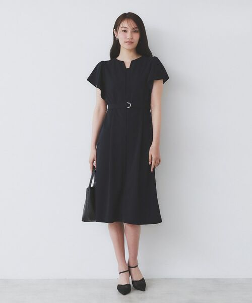 index / インデックス ミニ丈・ひざ丈ワンピース | 《S-3Lサイズ》フリルスリーブワンピース【洗濯機洗い可】 | 詳細16