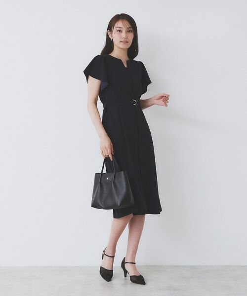 index / インデックス ミニ丈・ひざ丈ワンピース | 《S-3Lサイズ》フリルスリーブワンピース【洗濯機洗い可】 | 詳細17