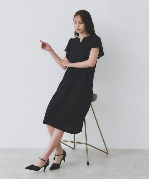 index / インデックス ミニ丈・ひざ丈ワンピース | 《S-3Lサイズ》フリルスリーブワンピース【洗濯機洗い可】 | 詳細19