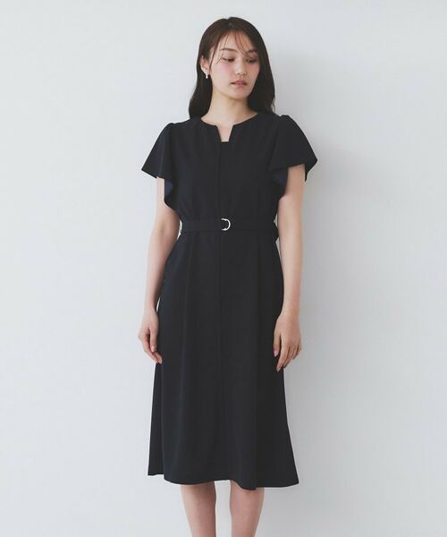 index / インデックス ミニ丈・ひざ丈ワンピース | 《S-3Lサイズ》フリルスリーブワンピース【洗濯機洗い可】 | 詳細21