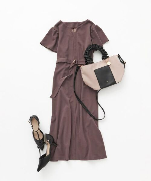 index / インデックス ミニ丈・ひざ丈ワンピース | 《S-3Lサイズ》フリルスリーブワンピース【洗濯機洗い可】 | 詳細30