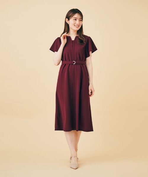 index / インデックス ミニ丈・ひざ丈ワンピース | 《S-3Lサイズ》フリルスリーブワンピース【洗濯機洗い可】 | 詳細8