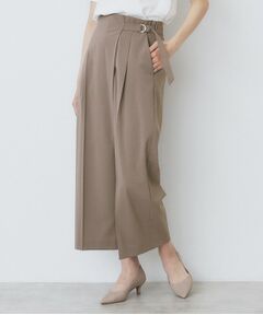 index / インデックス ショート・ハーフ・半端丈パンツ | ラップストレートパンツ【接触冷感/抗ピル/洗濯機洗い可/イージーアイロン】