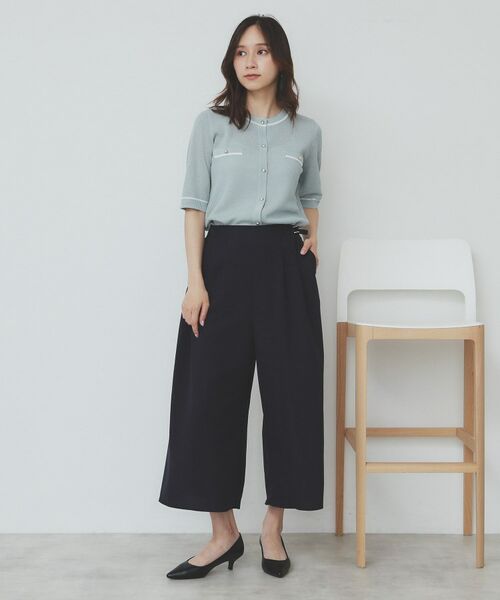 index / インデックス ショート・ハーフ・半端丈パンツ | サイドタブデザインスカンツ【洗濯機洗い可/吸水速乾/防シワ/抗ピル/イージーアイロン】 | 詳細6