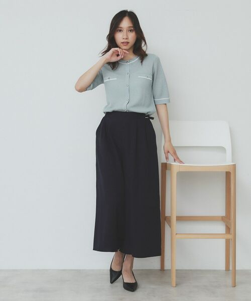 index / インデックス ショート・ハーフ・半端丈パンツ | サイドタブデザインスカンツ【洗濯機洗い可/吸水速乾/防シワ/抗ピル/イージーアイロン】 | 詳細7