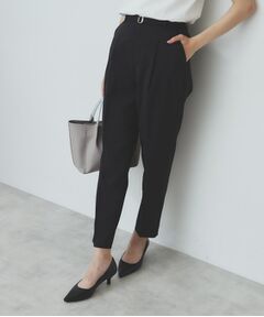 index / インデックス パンツ | ベルト付きストレッチテーパードパンツ/セットアップ可【洗濯機洗い可/吸水速乾/接触冷感】