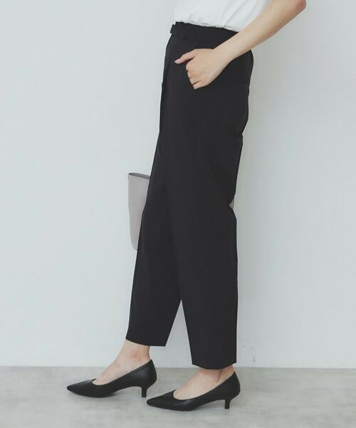 index / インデックス パンツ | ベルト付きストレッチテーパードパンツ/セットアップ可【洗濯機洗い可/吸水速乾/接触冷感】 | 詳細10