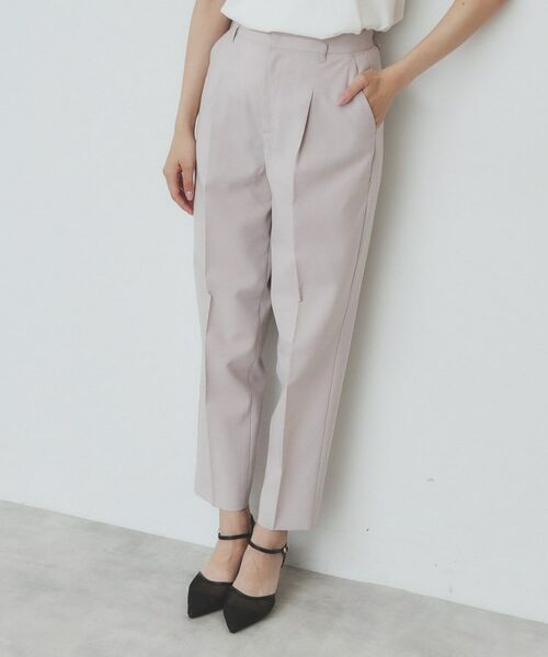 index / インデックス パンツ | ベルト付きストレッチテーパードパンツ/セットアップ可【洗濯機洗い可/吸水速乾/接触冷感】 | 詳細19