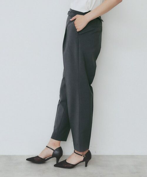 index / インデックス パンツ | ベルト付きストレッチテーパードパンツ/セットアップ可【洗濯機洗い可/吸水速乾/接触冷感】 | 詳細23