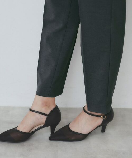 index / インデックス パンツ | ベルト付きストレッチテーパードパンツ/セットアップ可【洗濯機洗い可/吸水速乾/接触冷感】 | 詳細27