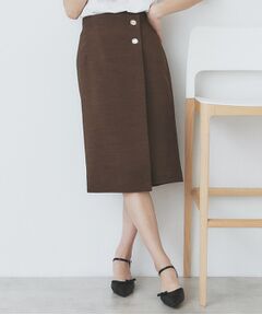 index / インデックス スカート | 《丈が選べる》麻調ラップタイトスカート【洗濯機洗い可/イージーアイロン】