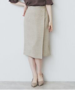 index / インデックス スカート | 《丈が選べる》麻調ラップタイトスカート【洗濯機洗い可/イージーアイロン】