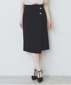 index / インデックス スカート | 《丈が選べる》麻調ラップタイトスカート【洗濯機洗い可/イージーアイロン】