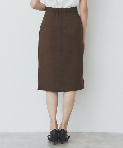 index / インデックス スカート | 《丈が選べる》麻調ラップタイトスカート【洗濯機洗い可/イージーアイロン】 | 詳細16