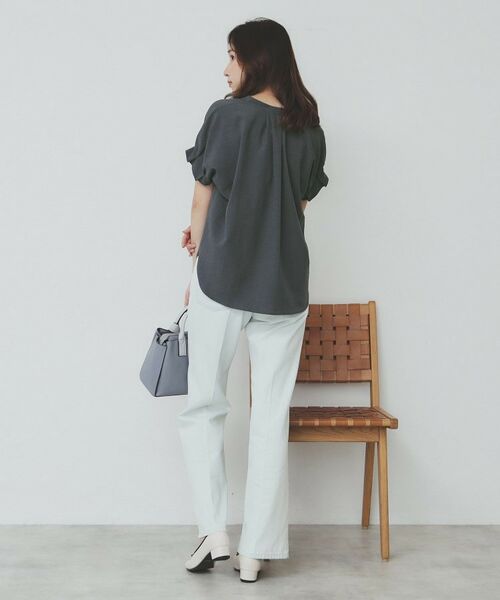 index / インデックス シャツ・ブラウス | 《7色展開/XS-LLサイズ》タックスリーブスキッパーブラウス【洗濯機洗い可/吸水速乾/抗ピル/防シワ/イージーアイロン】 | 詳細26