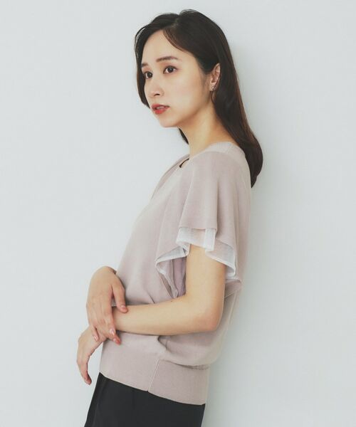 index / インデックス ニット・セーター | ダブルフレアスリーブニット【洗濯機洗い可/抗ピル/UVケア】 | 詳細14