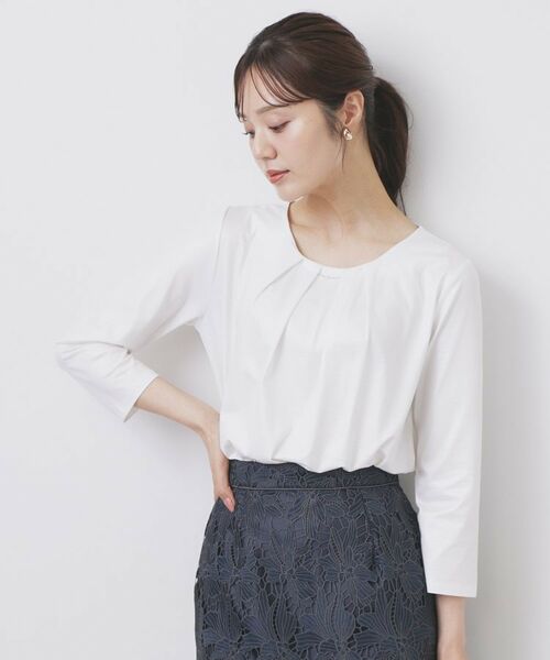 index / インデックス カットソー | 《S-3Lサイズ》タックビジュートップス【洗濯機洗い可】 | 詳細1