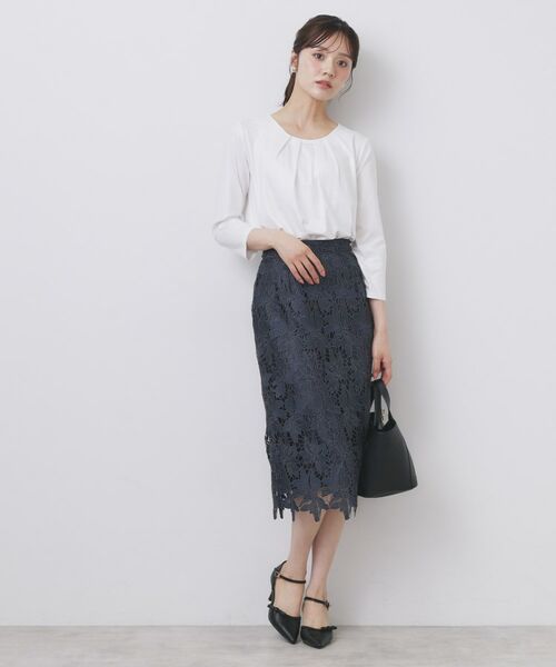 index / インデックス カットソー | 《S-3Lサイズ》タックビジュートップス【洗濯機洗い可】 | 詳細3