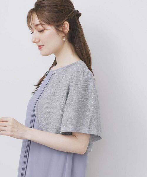 index / インデックス カーディガン・ボレロ | ビジュー釦ラメボレロカーディガン【洗濯機OK/抗ピル】 | 詳細1