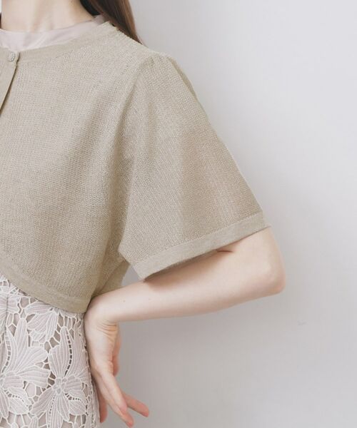 index / インデックス カーディガン・ボレロ | ビジュー釦ラメボレロカーディガン【洗濯機OK/抗ピル】 | 詳細17