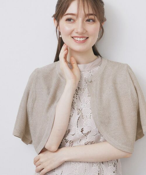 index / インデックス カーディガン・ボレロ | ビジュー釦ラメボレロカーディガン【洗濯機OK/抗ピル】 | 詳細5