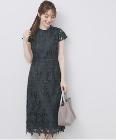 index / インデックス ロング・マキシ丈ワンピース | バイカラーレースワンピース【洗濯機洗い可】