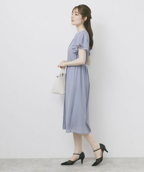 index / インデックス ミニ丈・ひざ丈ワンピース | フロントタックIラインワンピース【洗濯機洗い可/防シワ】 | 詳細15