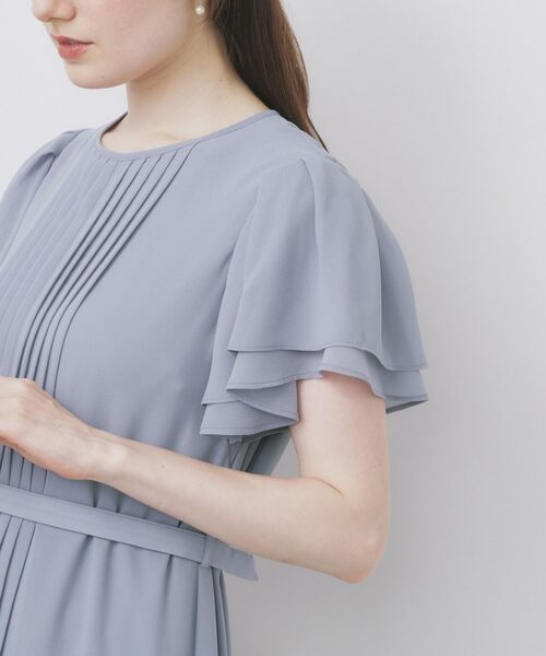 index / インデックス ミニ丈・ひざ丈ワンピース | フロントタックIラインワンピース【洗濯機洗い可/防シワ】 | 詳細24