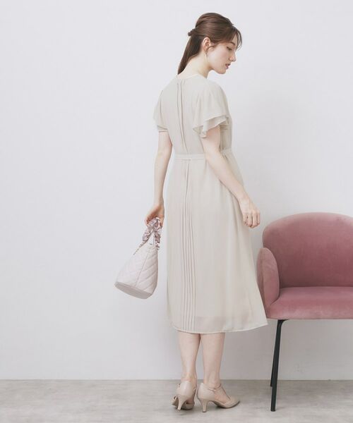 index / インデックス ミニ丈・ひざ丈ワンピース | フロントタックIラインワンピース【洗濯機洗い可/防シワ】 | 詳細9