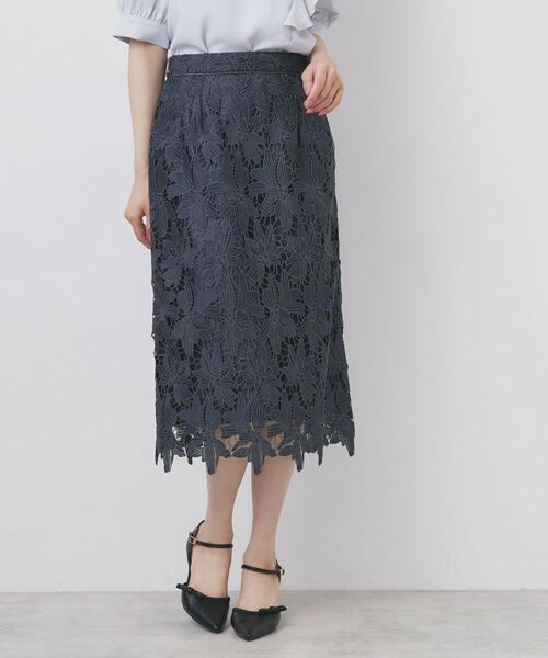 index / インデックス スカート | 《S-3Lサイズ》バイカラーレースタイトスカート【洗濯機洗い可】 | 詳細13