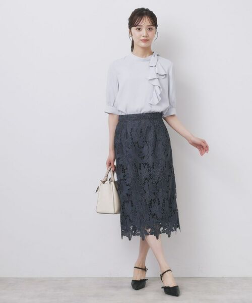 index / インデックス スカート | 《S-3Lサイズ》バイカラーレースタイトスカート【洗濯機洗い可】 | 詳細14
