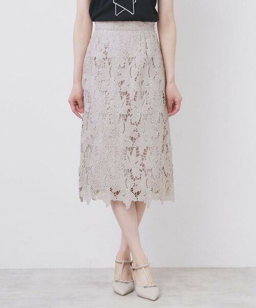 index / インデックス スカート | 《S-3Lサイズ》バイカラーレースタイトスカート【洗濯機洗い可】 | 詳細17