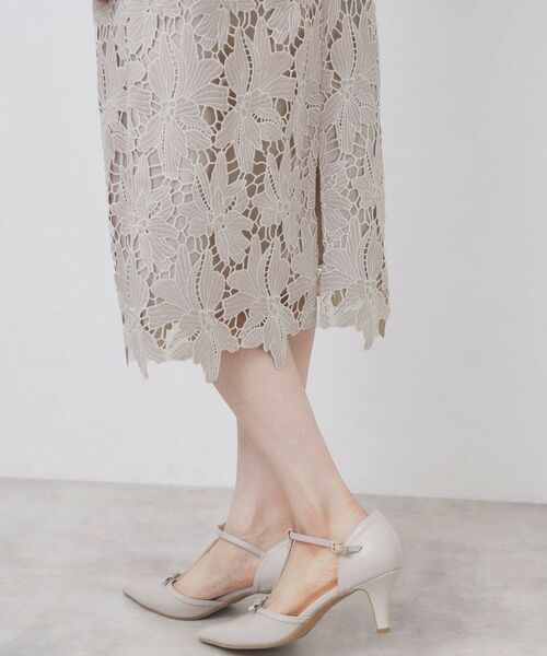 index / インデックス スカート | 《S-3Lサイズ》バイカラーレースタイトスカート【洗濯機洗い可】 | 詳細24
