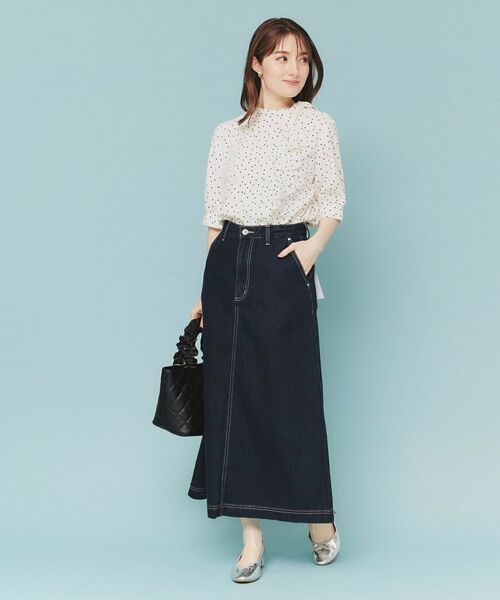 index / インデックス デニムスカート | 《丈が選べる》Aラインデニムロングスカート【洗濯機洗い可】 | 詳細10