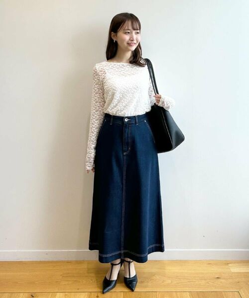 index / インデックス デニムスカート | 《丈が選べる》Aラインデニムロングスカート【洗濯機洗い可】 | 詳細16