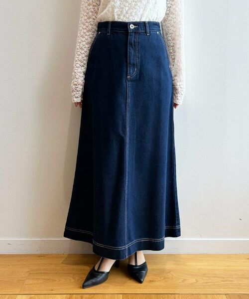 index / インデックス デニムスカート | 《丈が選べる》Aラインデニムロングスカート【洗濯機洗い可】 | 詳細17