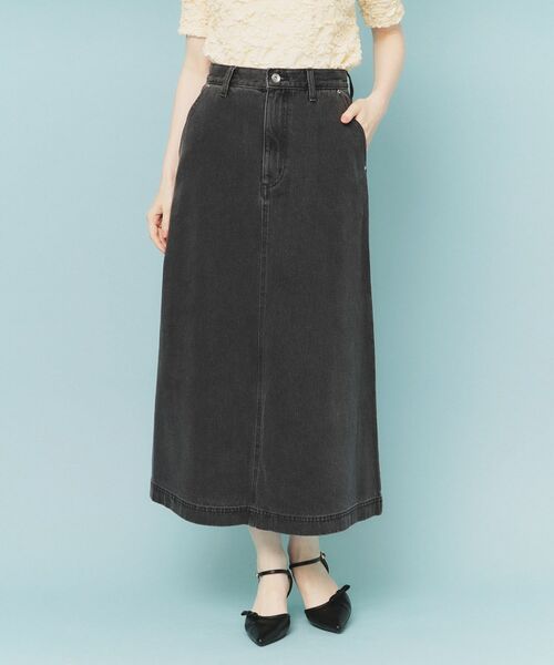 index / インデックス デニムスカート | 《丈が選べる》Aラインデニムロングスカート【洗濯機洗い可】 | 詳細20