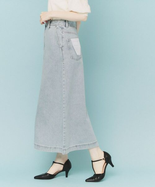 index / インデックス デニムスカート | 《丈が選べる》Aラインデニムロングスカート【洗濯機洗い可】 | 詳細5