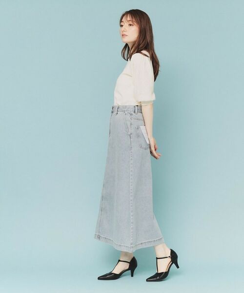 index / インデックス デニムスカート | 《丈が選べる》Aラインデニムロングスカート【洗濯機洗い可】 | 詳細7