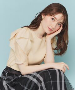 index / インデックス ニット・セーター | リボンスリーブドッキングニット【洗濯機洗い可/抗ピル】