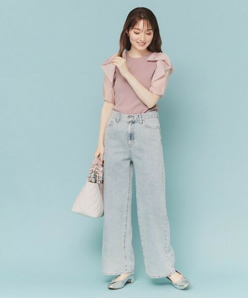 index / インデックス ニット・セーター | リボンスリーブドッキングニット【洗濯機洗い可/抗ピル】 | 詳細10