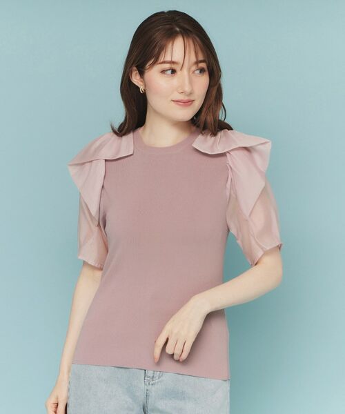 index / インデックス ニット・セーター | リボンスリーブドッキングニット【洗濯機洗い可/抗ピル】 | 詳細13