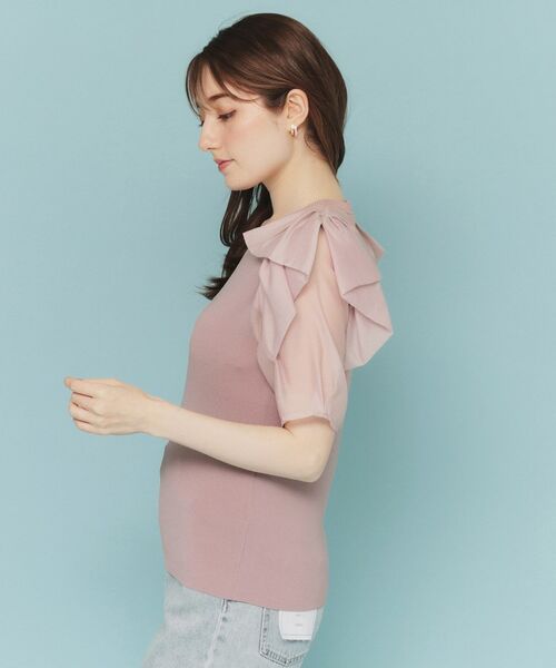 index / インデックス ニット・セーター | リボンスリーブドッキングニット【洗濯機洗い可/抗ピル】 | 詳細14