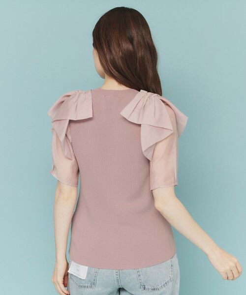 index / インデックス ニット・セーター | リボンスリーブドッキングニット【洗濯機洗い可/抗ピル】 | 詳細15