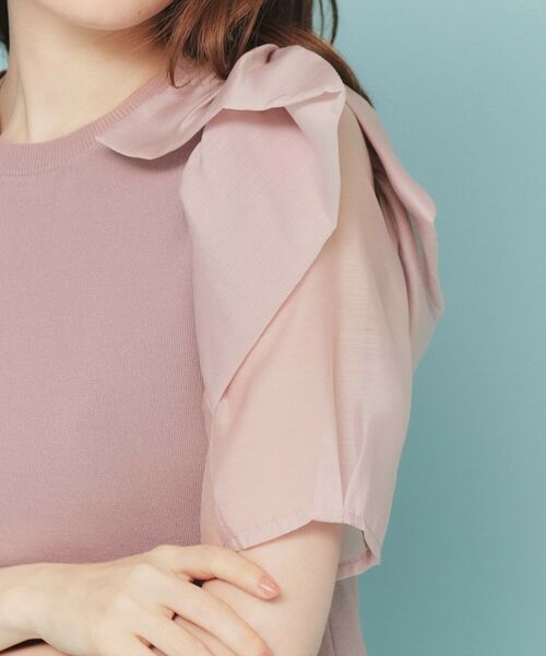 index / インデックス ニット・セーター | リボンスリーブドッキングニット【洗濯機洗い可/抗ピル】 | 詳細17
